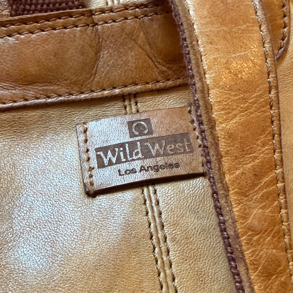 Woven Tan Leather Backpack - Picture 4 of 6